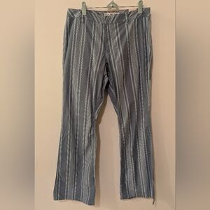 Tommy Hilfiger Blue Striped Wideleg Pants Size 8